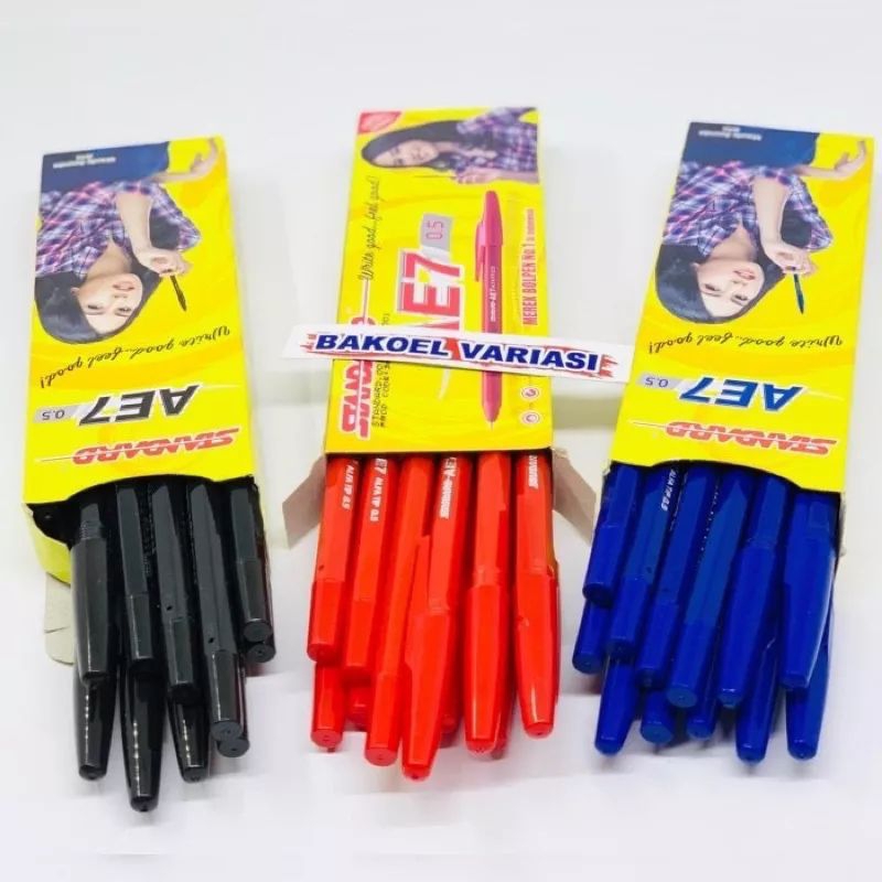 

Pulpen Bolpen Bolpoin Standard AE7 0.5mm Eceran