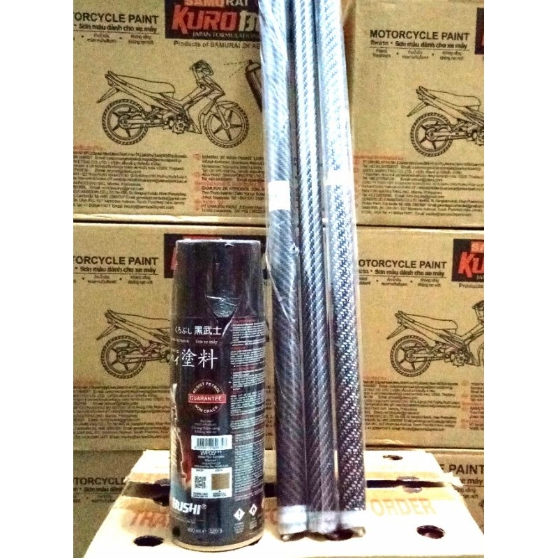 PAKET KARBON CELUP 2 meter +AKTIVATOR SAMURAI PAINT 1 klg WTP