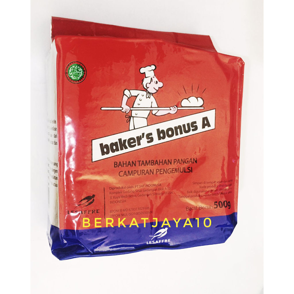 

BAKER'S BONUS Pengembang Roti HALAL Bakers Bonus Baker Bonus 500 Gram