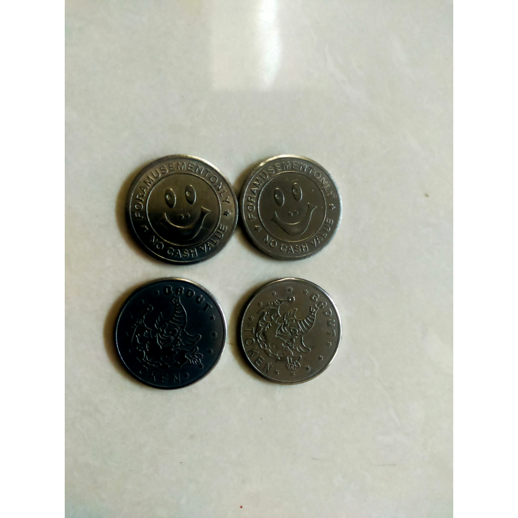 COIN GAMES.2.5MM coin mainan,coin mesin capit,coin odong odong,coin badut/coin apple (500pcs)