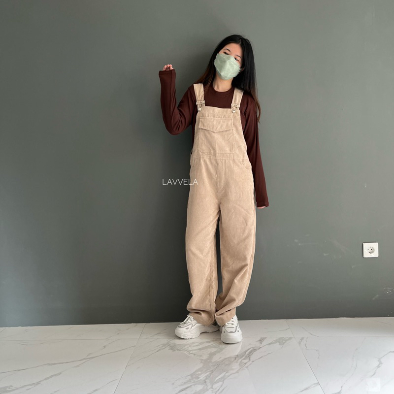 LAVVELA ISABELLA CORDUROY OVERALL JUMPSUIT