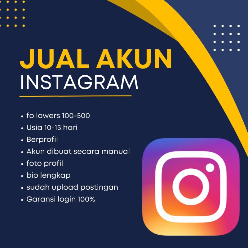 Jual akun instagram real