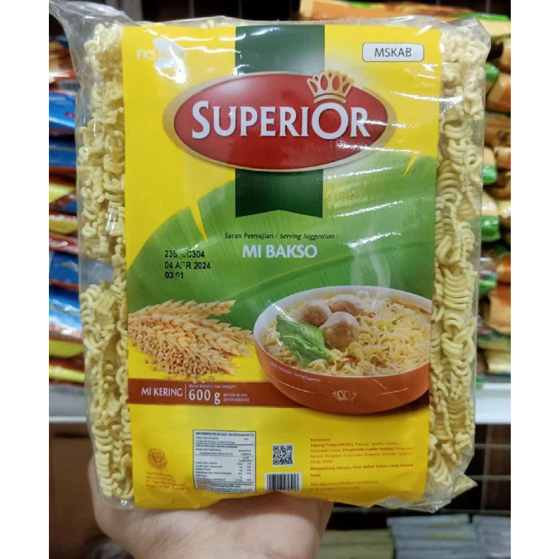 

MIE SUPERIOR BAKSO KEMASAN 600GR