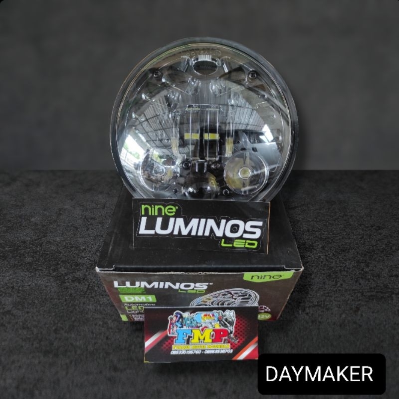 DAYMAKER,LAMPU LED DEPAN MOTOR 9NINE LUMINOS DAYMAKER CUSTOM 5.75 INCH 40 WATT