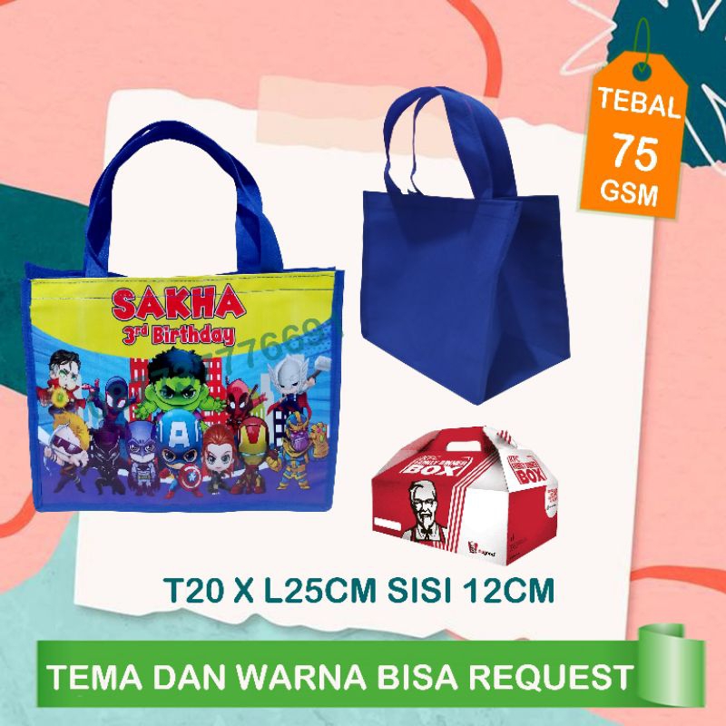 

goodie bag tas ulang tahun karater cute