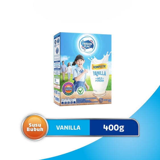 

FRISIAN FLAG KOMPLETA VANILA 400 G SUSU BUBUK KELUARGA
