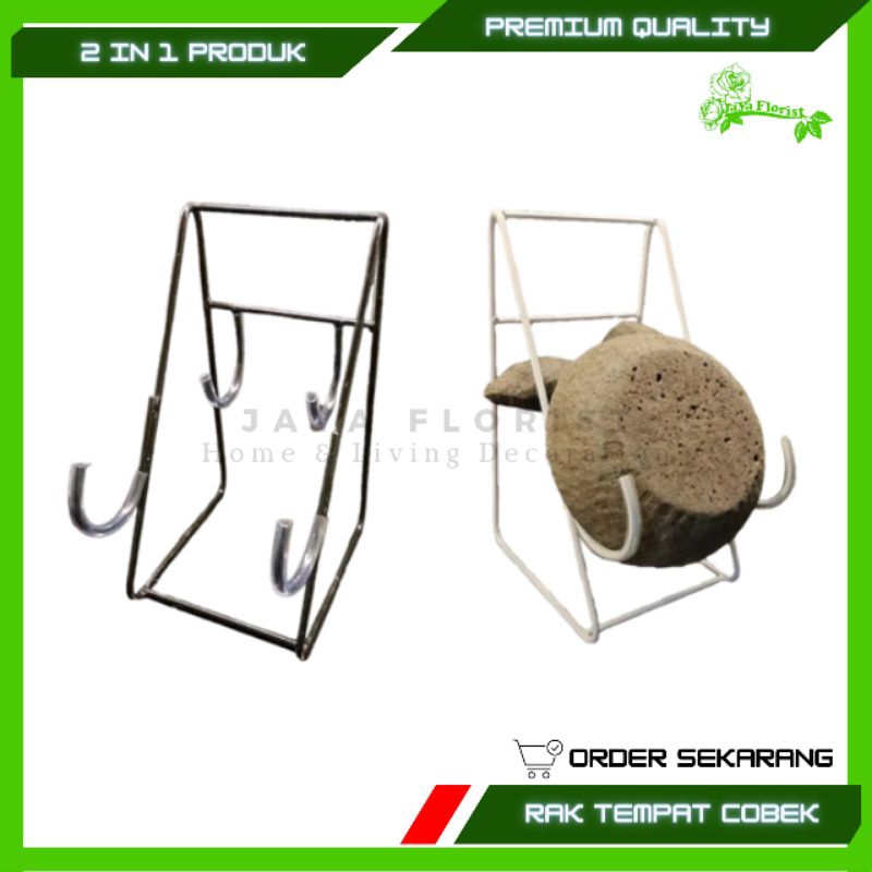 Stand Tempat Cobek dan Ulekan Dudukan Cobek Rak Cobek Batu Termurah Stand Penyangga Cobek
