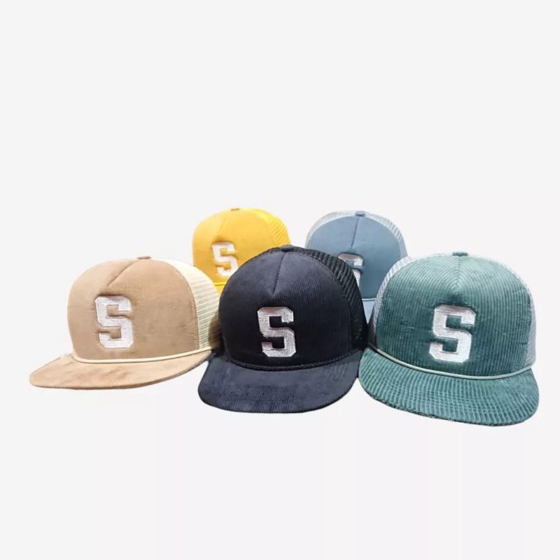 Topi Trucker logo S/Topi Trucker premium Logo S /Bahan Corduroy+Dus