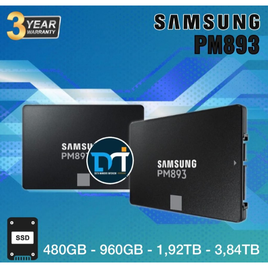 Samsung PM893 SSD 480GB  -2.5" Inc SATA Enterprise - Non BOX, 480GB