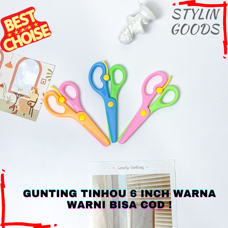

BEST SELLER GUNTING TAJAM / GUNTING TINHOU 6 INCH WARNA WARNI / GUNTING LUCU PERLENGKAPAN KANTOR ATK TERMURAH BISA COD