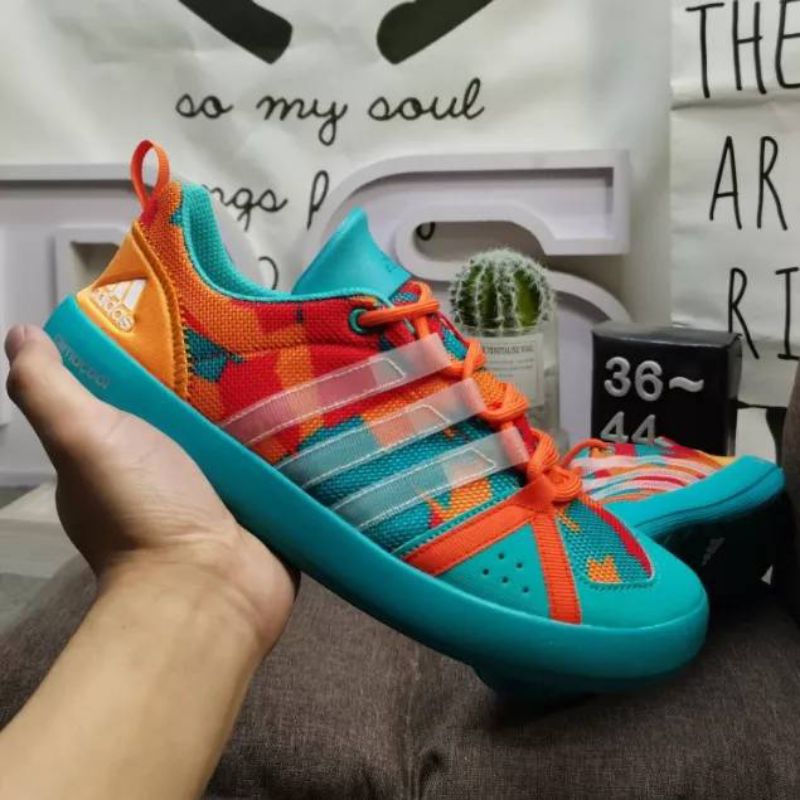 Adidas Climacool Boat Lace Camo Blue Orange Premium Original
