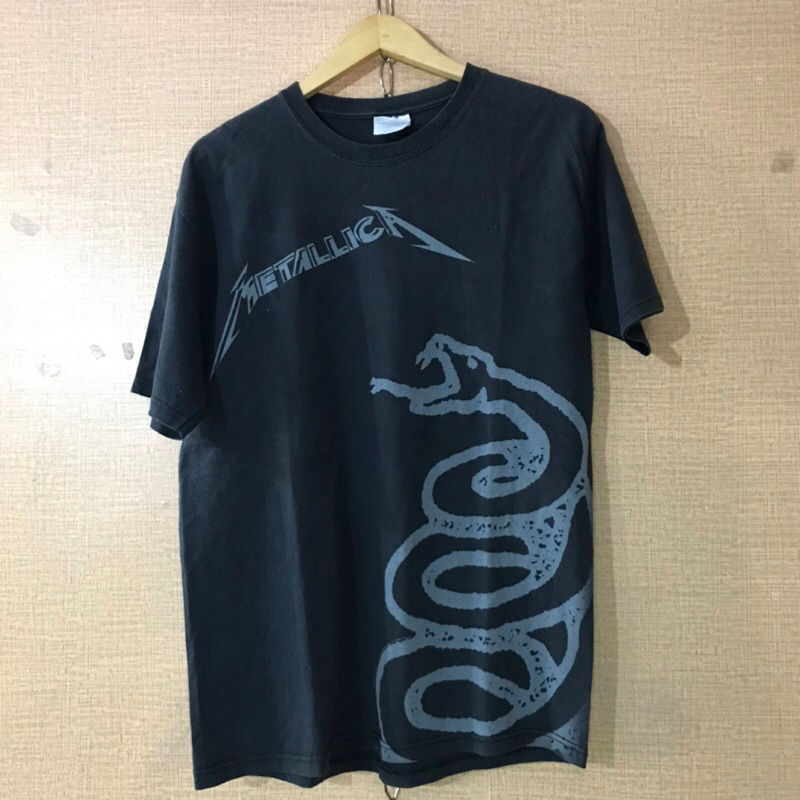 KAOS BAJU BAND METALLICA BLACK ALBUM VINTAGE HANES TAG OFFICIAL MERCH IMPORT ORIGINAL MEGADETH ANTHR