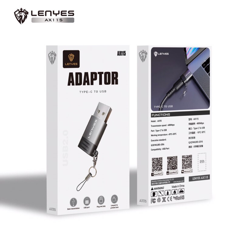 OTG Lenyes USB TO Type-C AX-115