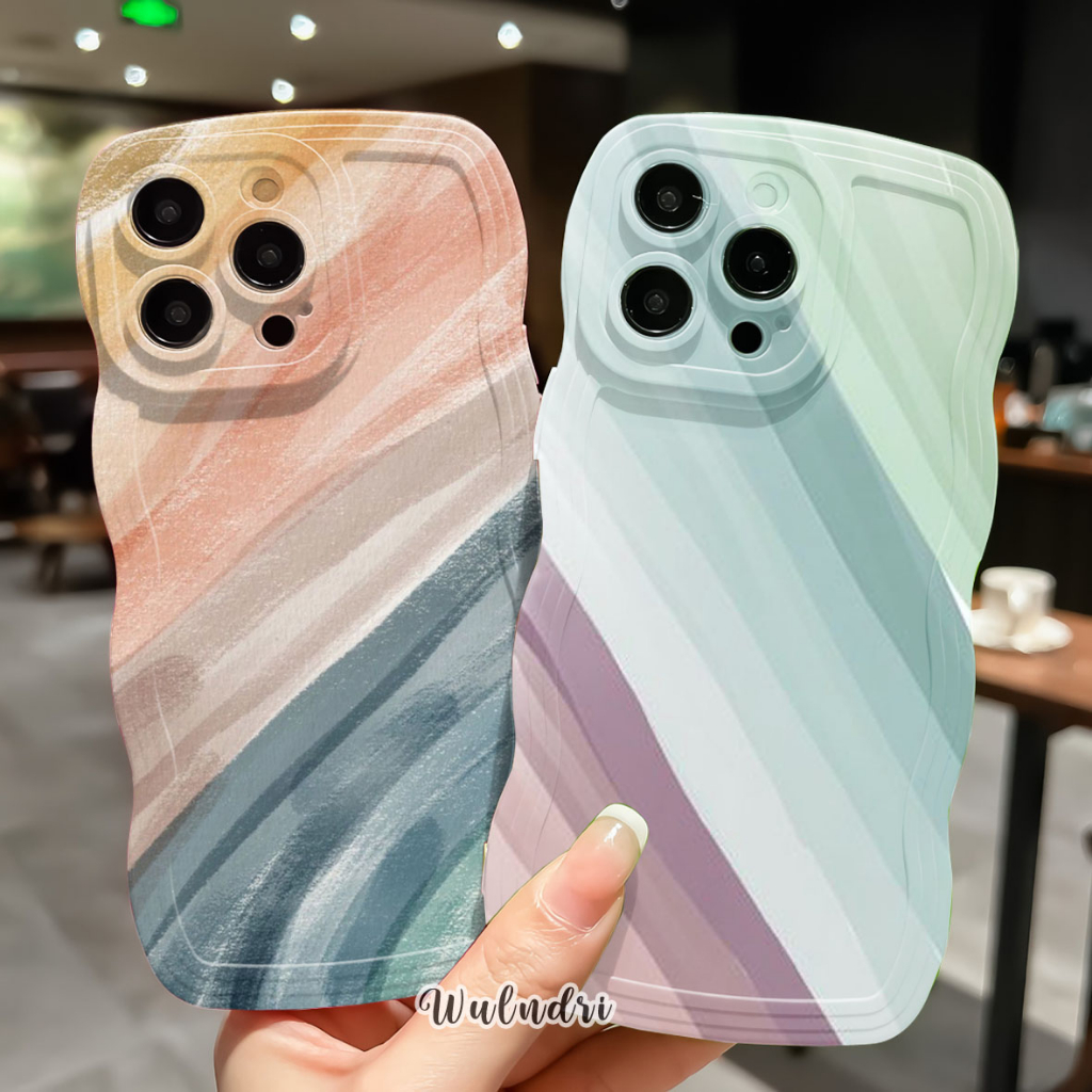Case Gelombang Bening Cocok Untuk Tipe Hp Oppo A16 A16K A17 A17K A54 A31 A3S  / Case Silikon Motif  (N41)