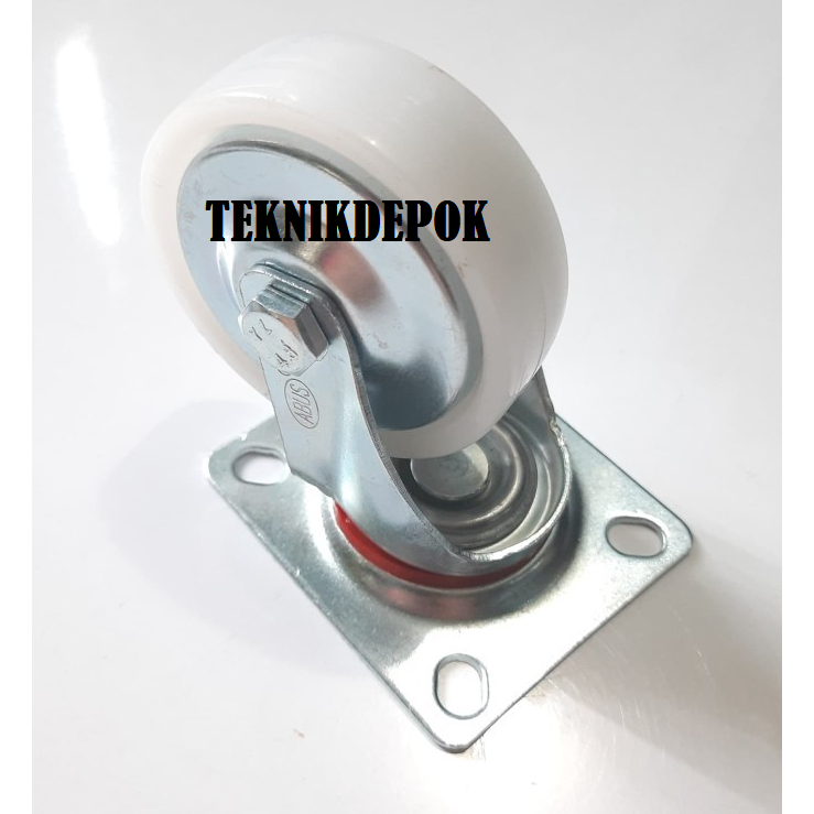 Roda Nylon 3 Inch Hidup Roda Trolley Troli Roda Caster Gerobak Putar
