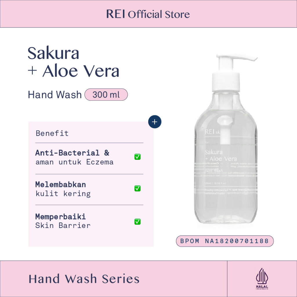 REI Skin Sakura + Aloe Vera Hand Wash 300 ml