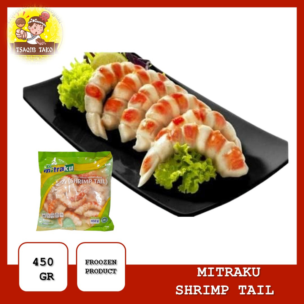 

Mitraku Shrimp Tail 450gr / suki udang bakar buatan olahan ikan