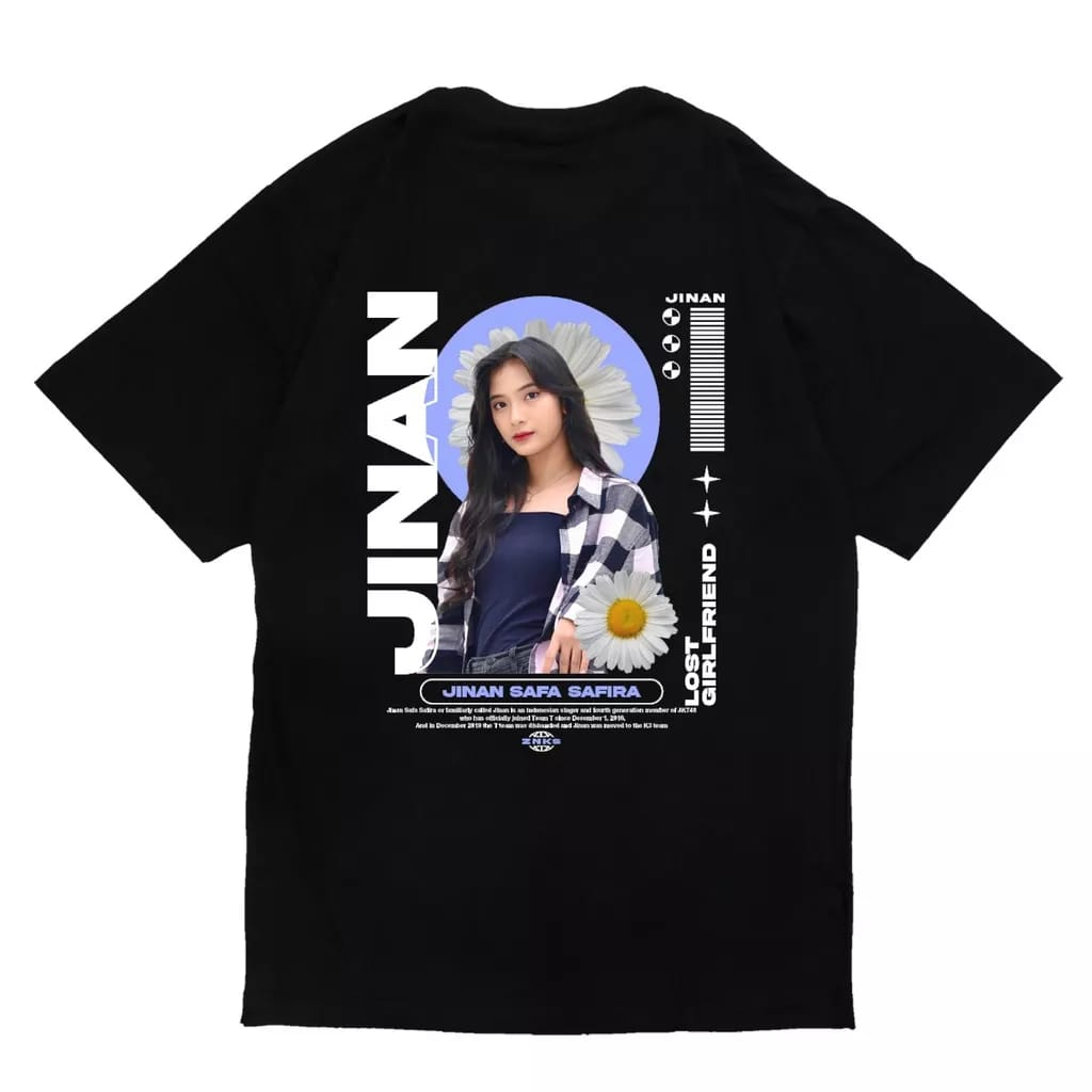 KAOS JINAN JKT48 NEW ERA JINAN SAFA SAFIRA - TSHIRT MEMBER JKT48 NEW ERA BLACK SERIES