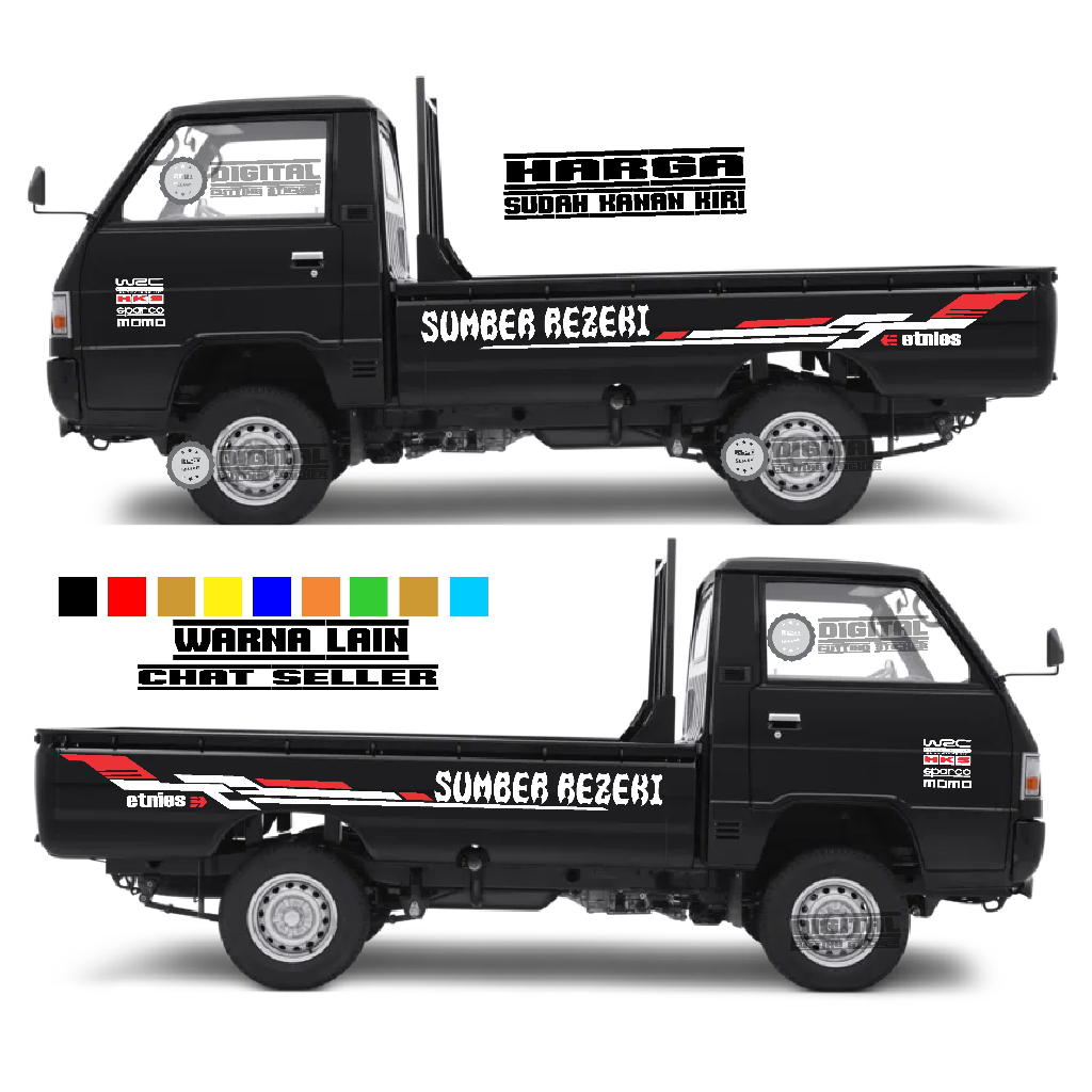 stiker cutting mobil l300 cutting stiker mobil pick up l300 terbaru keren