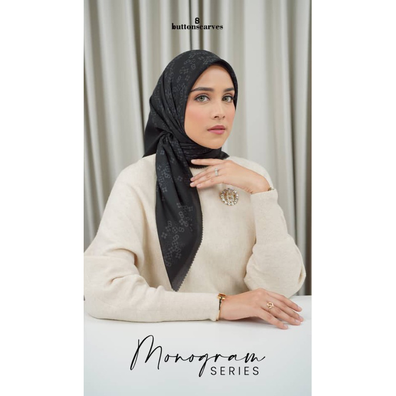 Buttonscarves monogram series