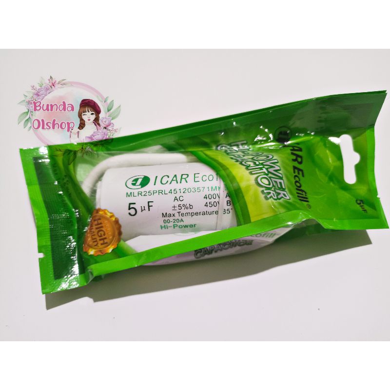 Kapasitor Bulat Icar Ecofill 5uf | Capasitor Bulat Icar 5uf ecofill