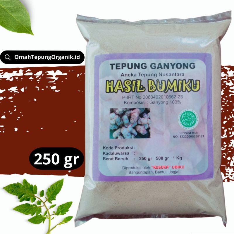 

Tepung Ganyong Organik kemasan 250 gram/Ganyong Organik kemasan 250 gram/Bubuk Ganyong organik kemasan 250 gram/Serbuk Ganyong Organik 250 gram