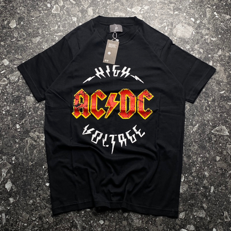 KAOS ACDC - HIGH VOLTAGE MIRROR 1:1 ORIGINAL TSHIRT OVERSIZE
