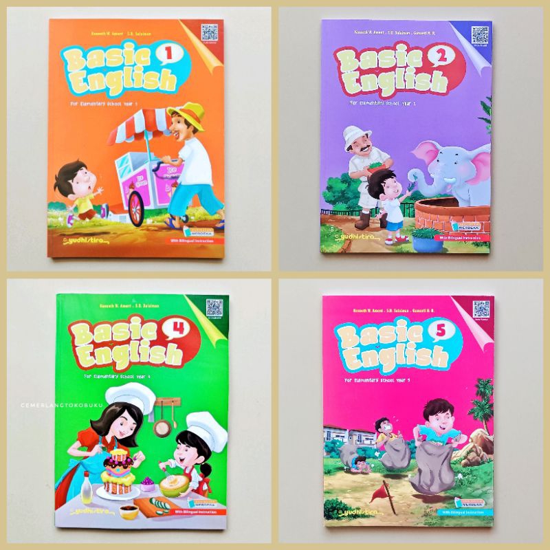 BUKU BASIC ENGLISH BAHASA INGGRIS KELAS 1 2 4 5 KURIKULUM MERDEKA PENERBIT YUDHISTIRA