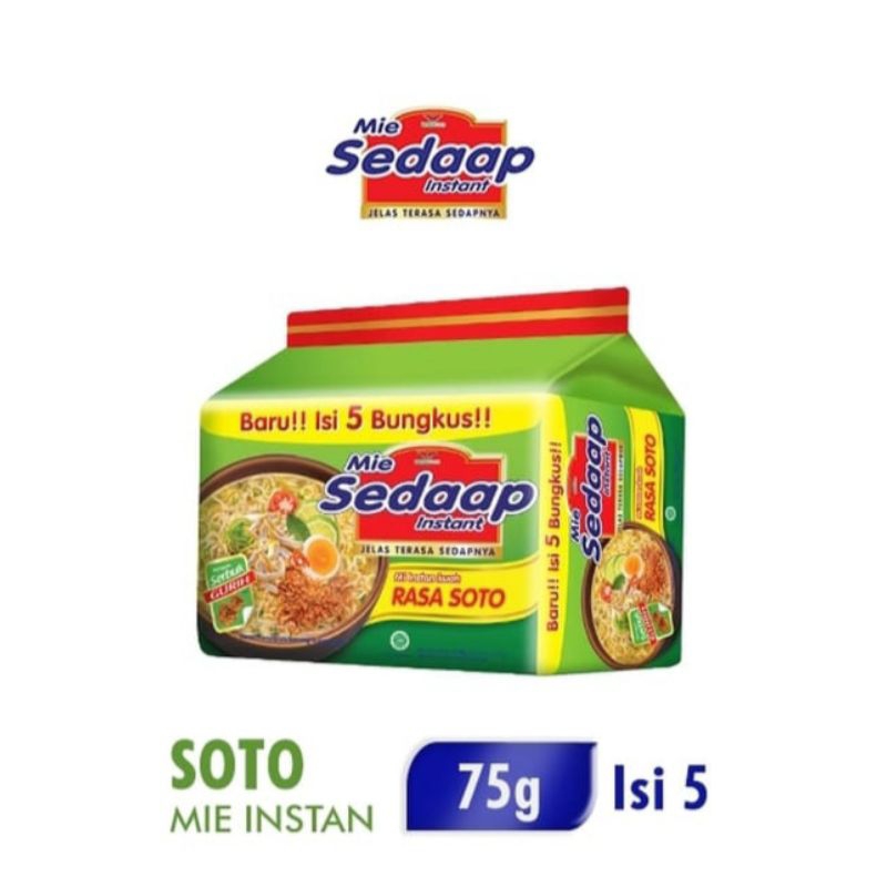 

Mie Sedaap 1 pack isi 5pcs Rasa Soto