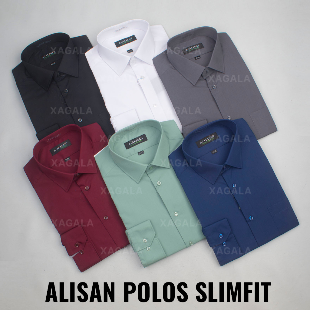 SLIMFIT KEMEJA ALISAN TANGAN PANJANG SLIMFIT KEMEJA PRIA COWO