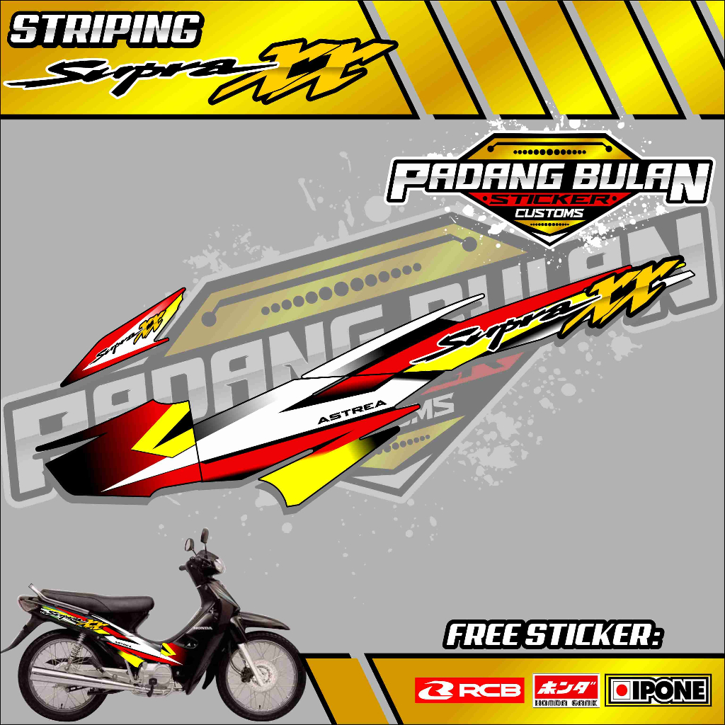 STRIPING VARIASI SUPRA XX / STICKER LIST HONDA SUPRA XX BAPAK