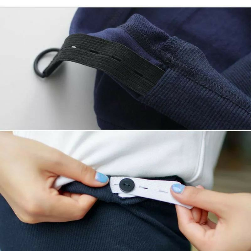 Lebar 2 cm karet lubang meteran halus melar Elastis Elastic berlubang pinggang kancing celana putih