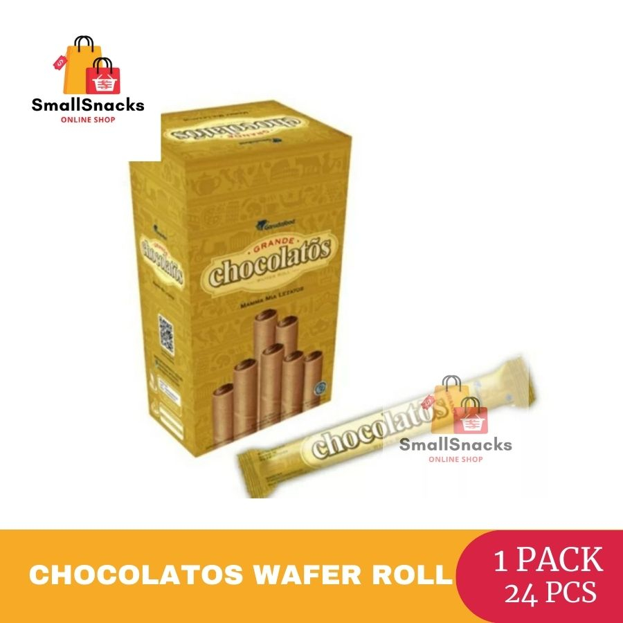 

CHOCOLATOS WAFER ROLL GARUDAFOOD VANILLA DARK CHOCOLATE FLAVOUR - Netto 24 Pcs x 16 gr