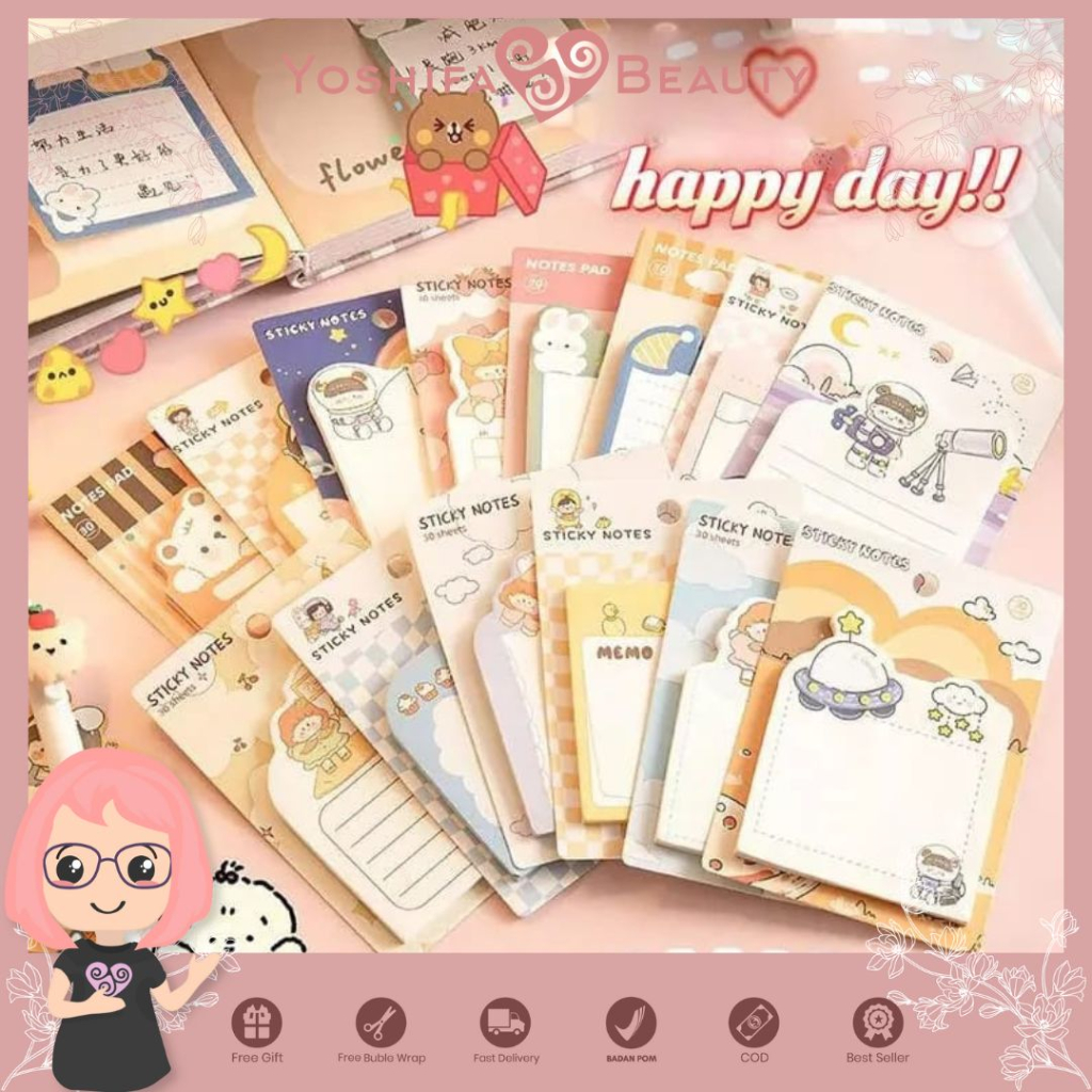 

Sticky Note Estetik Cute Karakter Kertas Memo 40 Halaman Karakter Lucu Aesthetic