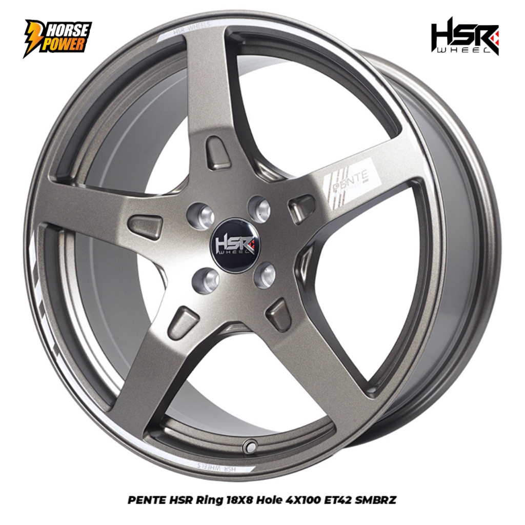 Velg Mobil R18 • Hsr Wheel Pente • Untuk Mobil 4 Baut Roda • Ring18 Single Pcd 4x100
