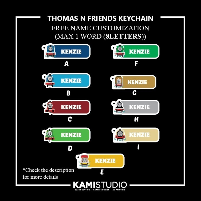 THOMAS AND FRIENDS KEYCHAIN | KARTUN THOMAS KEYCHAIN | GANTUNGAN KUNCI TEMA KERETA API THOMAS / GANT