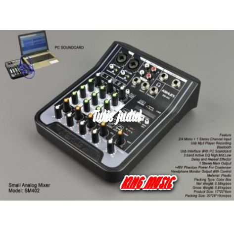 Mixer Ashley SM402 / SM-402 / SM 402 4 chanel ORIGINAL BLUETOOTH