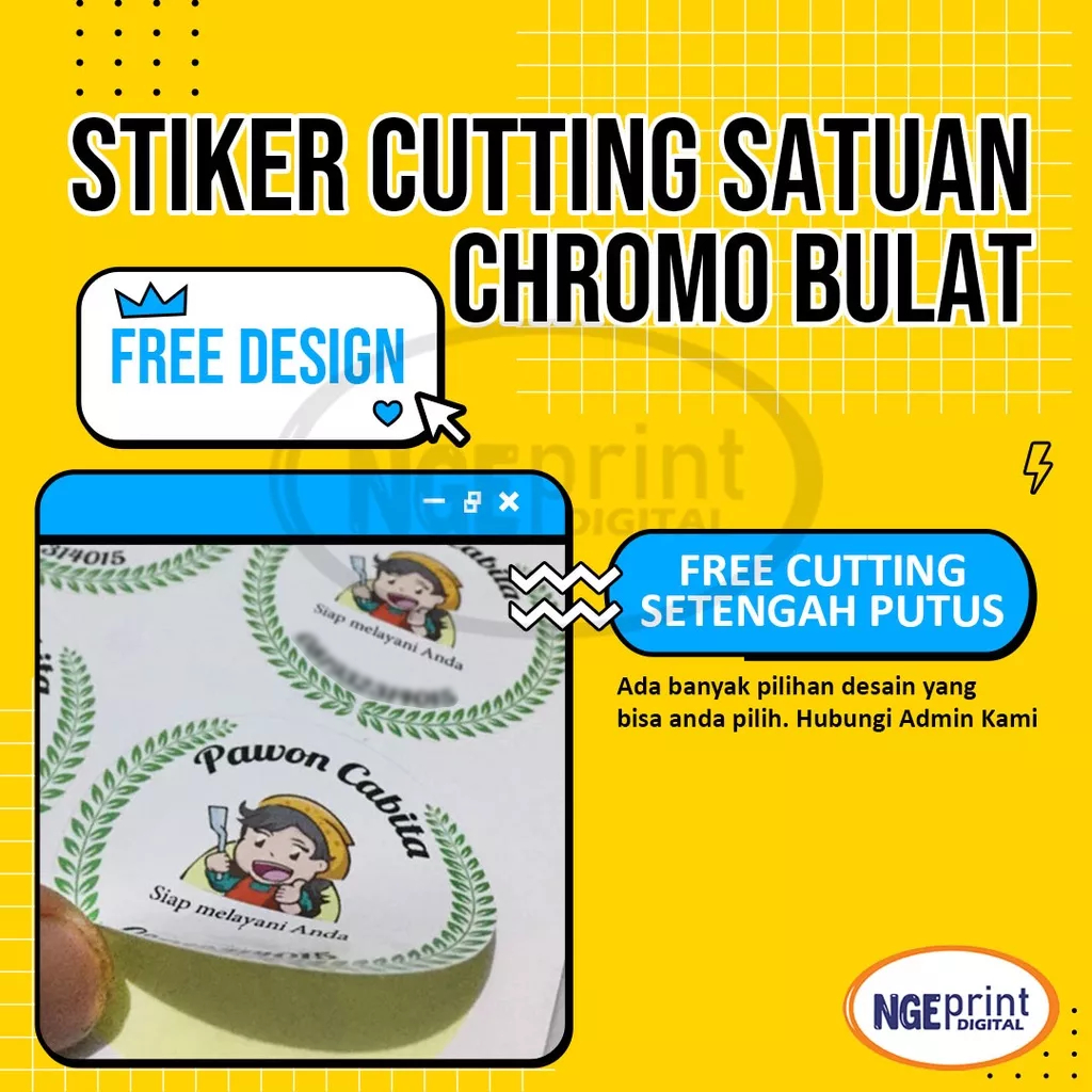 

CETAK STIKER CHROMO BULAT CUSTOM / LABEL MAKANAN TOPLES KEMASAN BOTOL MINUMAN CUSTOM CHROMO SATUAN