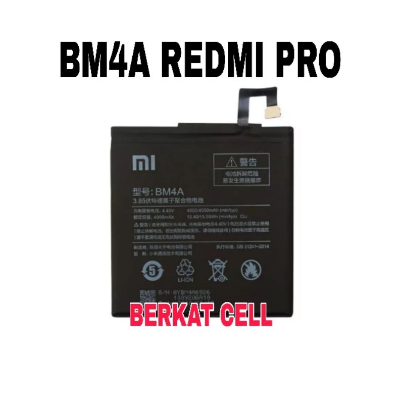 BATERAI BM4A REDMI PRO ORIGINAL 100%