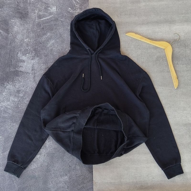 HOODIE HITAM BASIC OVERSIZE