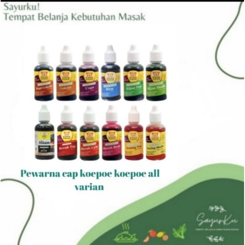 

Pewarna makanan cap koepoo koepoo all varian