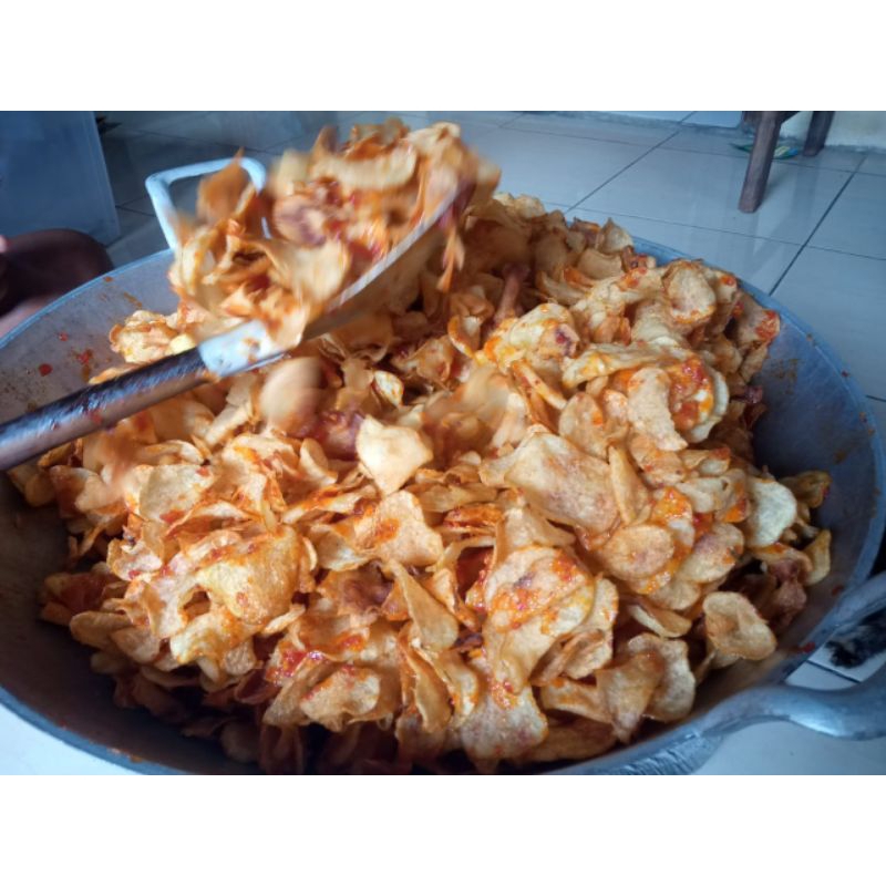 

Piscoklegit_ Keripik Kentang Balado 1 Kg Pedas Manis Gurih Garing Renyah Kriuk Homemade Tanpa