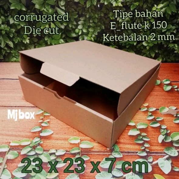 

kardus karton uk 23x23x7 cm... die cut kotak souvernir dll, model box pizza
