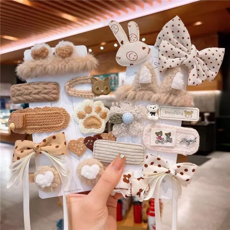 #JR03 Jepit Rambut klip jepitan anak 1 papan 10 pcs