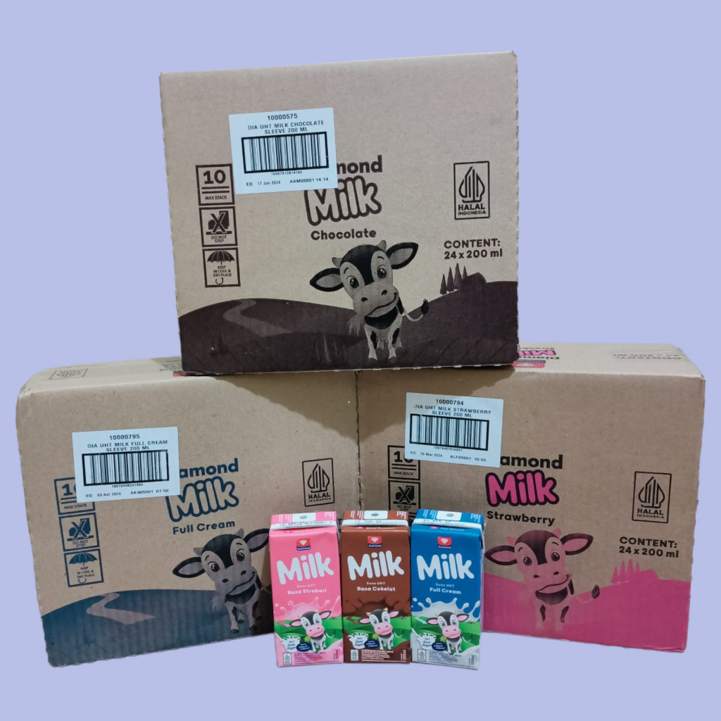 

Diamond Susu UHT 200mL All VArian Rasa {24pcs / Karton]