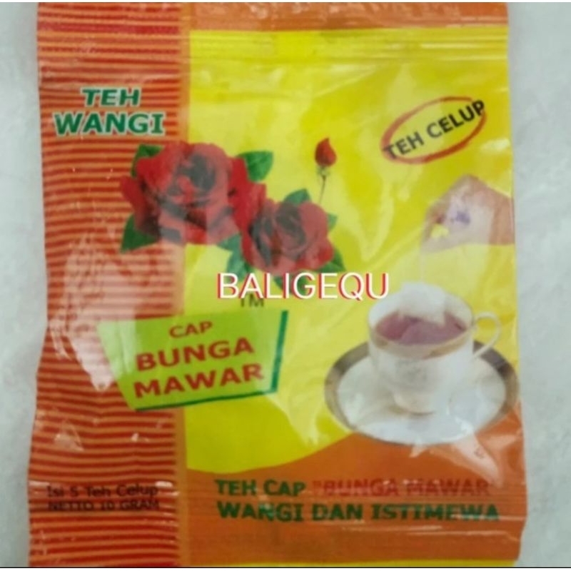 

Teh celup cap bunga mawar / cap mawar sachet