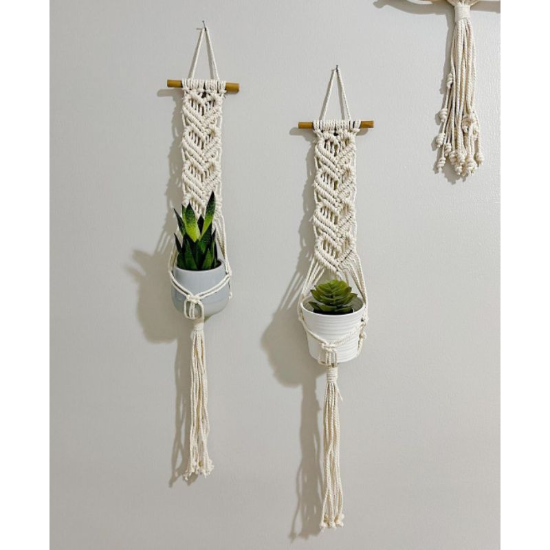 pot gantung murah / pot gantung macrame / macrame pot plant hanger / pot gantung tanaman