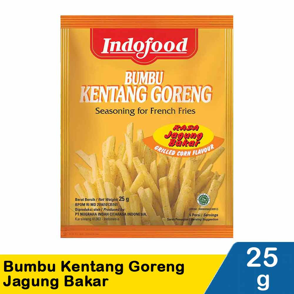 

Indofood Bumbu Kentang Goreng Instan 25gr | Bumbu Kentang Goreng Keju | Bumbu Kentang Goreng Instan Indofood 25gr