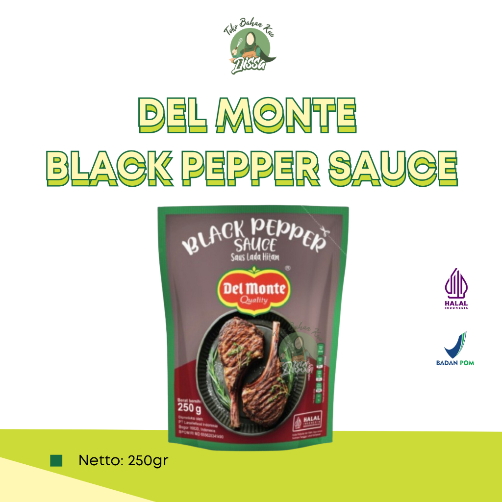 

Delmonte Black Pepper Sauce 250gr | Delmonte Saus Lada Hitam - Tobaqdissa