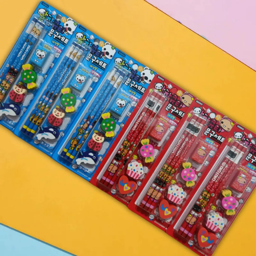 

ST1000G Alat tulis Set Karakter Kartun 3in1